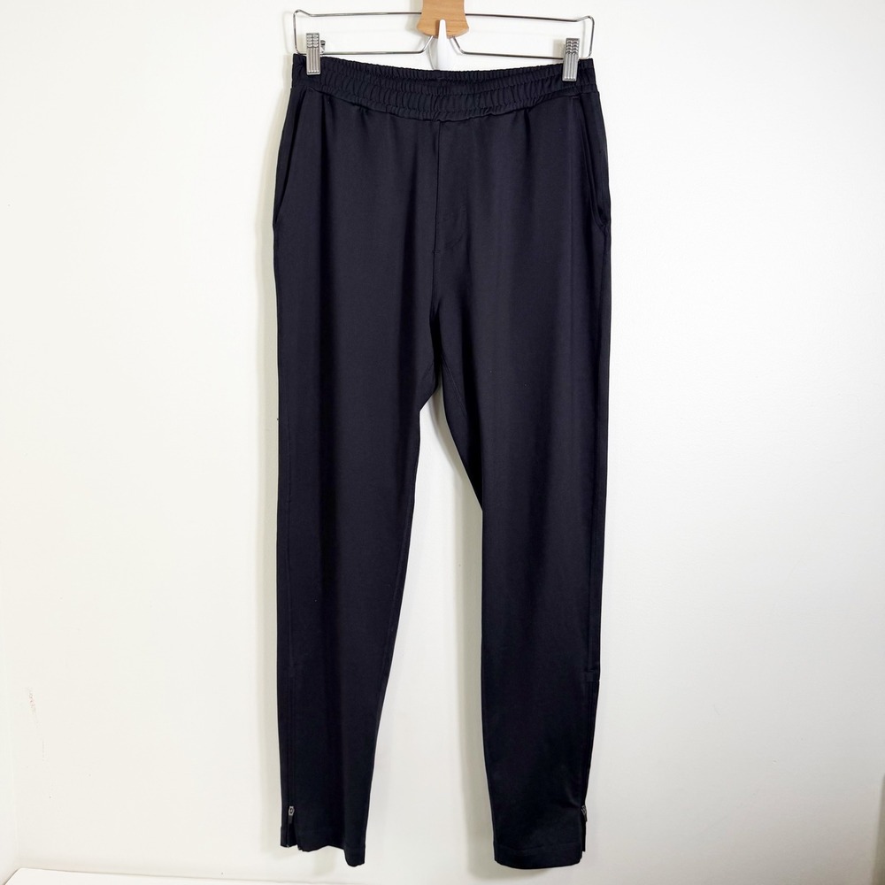 Vuori Transit Jogger Pants Mens Small Black Tapered Ankle Zip Stretch